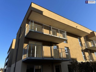 TOLLE GELEGENHEIT! Ihr neues Zuhause: Sonnige 2-Zimmer-Wohnung im Erstbezug mit großzügigem Balkon, hochwertiger Tischlerküche und Tiefgaragenplatz – sofort einziehen und das Leben genießen!