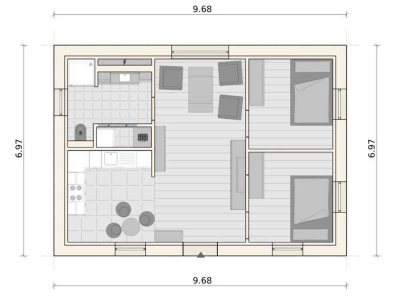 Geschmackvolle, modernisierte 2-Raum-Wohnung mit Einbauküche in Ravensburg