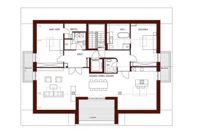 BAD WIESSEE -  UNSCHLAGBARER PREIS FÜR LUXUS - DACHGESCHOSSWOHNUNG - NEUBAU  !!!!