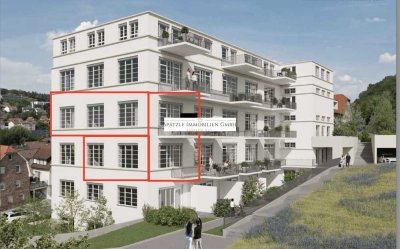 Erstbezug! Exklusive 3-Zimmer-Wohnung mit Balkon, Carport und Stellplatz in der Tiefgarage