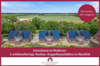 Investieren in Moderne: 
6 schlüsselfertige Neubau-Doppelhaushälften in Martfeld