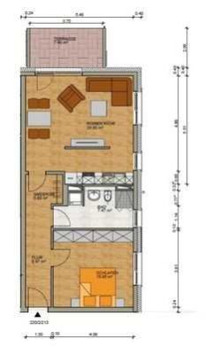 Stilvolle, modernisierte 2-Zimmer-Wohnung mit Balkon und Einbauküche in Obertshausen