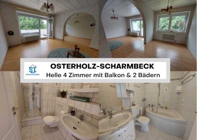 Helle 4-Zi.-Wohnung mit Balkon und 2 Bädern in Osterholz-Scharmbeck