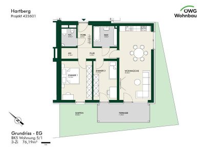 PROVISIONSFREI - Hartberg - geförderte Miete - 3 Zimmer