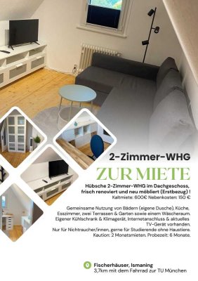 Stilvolle 2-Raum-DG-Wohnung in Ismaning/ Fischerhäuser