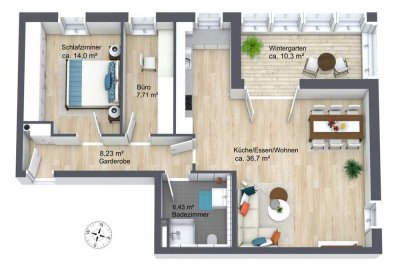 ZUGREIFEN! - 3-4 Zimmer Wohnung altersgerecht mit Wintergarten und Aufzug WE05