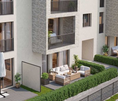 Barrierefr.  Wohnung in Korb, 2,5 Zimmer, gr.  Terrasse und EBK, Stellplatz in TG