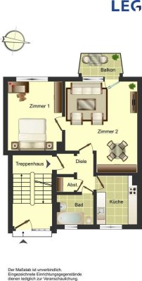 2 Zimmer Wohnung mit Balkon in Rünthe im Angebot