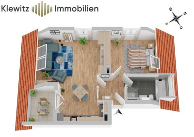 Neuwertige Dachterrassen-Traumwohnung