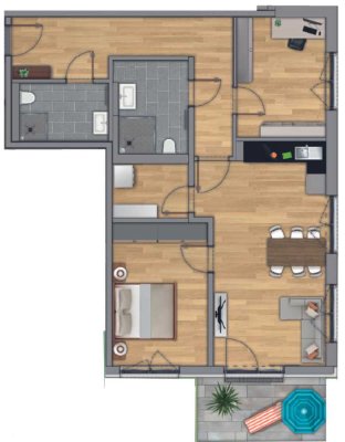 3-Zimmer-Eigentumswohnung Nr. 12 im OG/DG