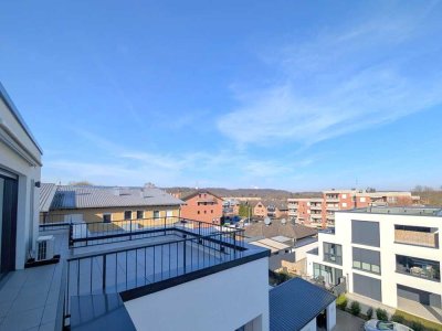 Wohnen mit Weitblick: Hochwertige 2-Zimmer Wohnung mit außergewöhnlicher Dachterrasse