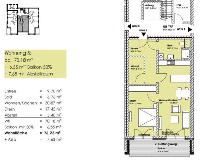 2-Zimmer Balkonwohnung in Gr. Schwülper