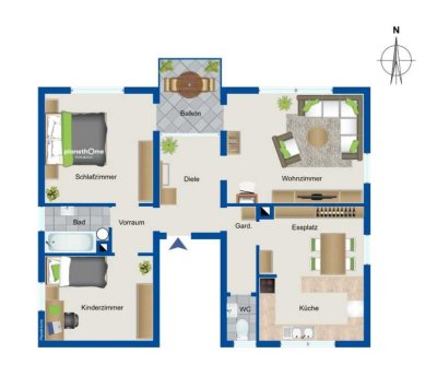 Modernes Wohnen in Waldstetten: 3,5-Zimmer-Wohnung mit Balkon &amp; Stellplatz