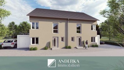 Modernes Wohnen: Exklusive Neubau-Doppelhaushälfte / sonniger Gartenanteil / voll unterkellert!