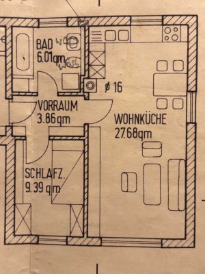 Gemütliche 2-Zimmer-Wohnung mit Gartenblick und Stellplatz in Tittling