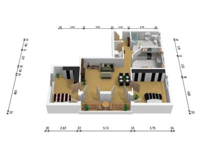 5,2 % Rendite*Edle 3-Zimmer-Dachgeschoss-Wohnung teilmöbliert*Balkon*EBK*Tiefgarage*Abstellraum