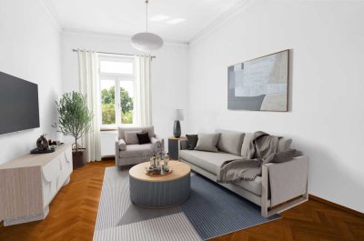 Freie und hochwertige 2 Zimmer Altbauwohnung mit Balkon in Gohlis Süd