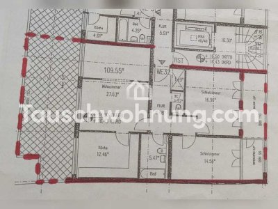 Tauschwohnung: Groß gegen Klein, Zentrum, oben, Austritt