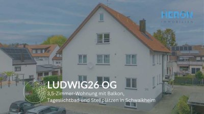 3,5-Zimmer-Wohnung mit Balkon, Tageslichtbad und Stellplätzen im Zentrum von Schwaikheim