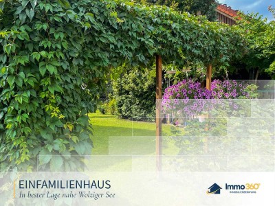 In Seenähe: Einfamilienhaus mit Garten