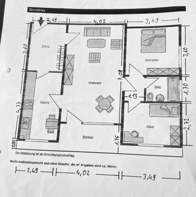 Großzügige, modernisierte 3-Zimmer-Erdgeschoss-Wohnung mit Süd-Loggia und Einzelgarage