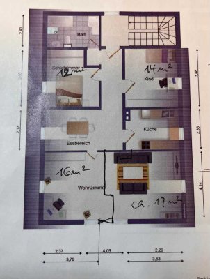 Zentrale 4-Raum-DG-Wohnung in Kempten (Allgäu)