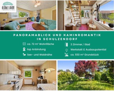 Panoramablick & Kaminromantik: Einfamilienhaus mit idyllischem Garten in Schulzendorf