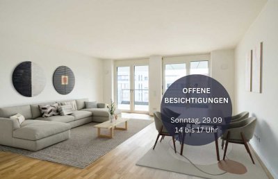 Luxuriöse 2-Zimmer Neubauwohnung mit Blick auf den Rhein im 1.OG