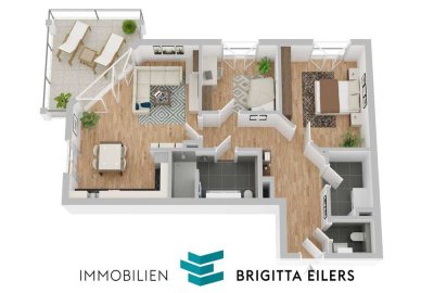 NEUBAU: Moderne 3-Zi.-Wohnung mit Terrasse & Gartenanteil sowie einem eigenen Tiefgaragenstellplatz!