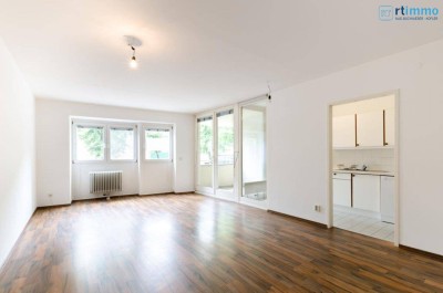 BALKON + LOGGIA + 2 ZIMMERWOHNUNG + GARTENBENÜTZUNG + GARAGE derzeit vermietet