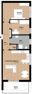 Exklusive 3-Raum-Wohnung mit gehobener Innenausstattung mit Balkon in Vöhringen