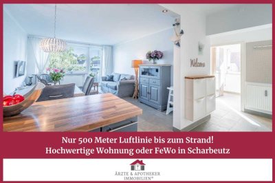 Nur 500 Meter Luftlinie bis zum Strand!
Hochwertige Wohnung oder FeWo in Scharbeutz