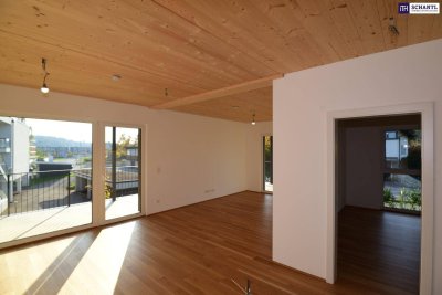 Lassen Sie sich verzaubern: Neubauwohnung mit Holzelementen und 35m² Balkon – Erstbezug in Mariatrost wartet auf Sie!