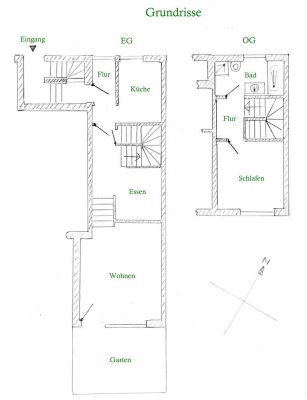 Gepflegte 2-Raum-Maisonette-Wohnung mit Terrasse und kleinem Garten