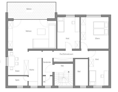 Sanierte helle 4-Zimmer Wohnung mit Balkon,Garage und Garten in Dettelbach zu vermieten