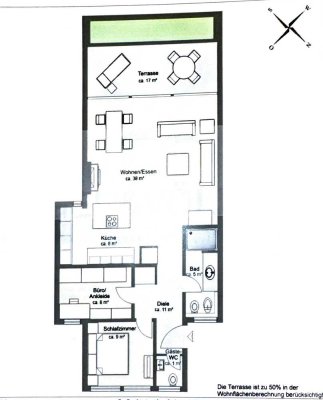 Geschmackvolle 3-Zimmer-Terrassenwohnung mit gehobener Innenausstattung mit EBK in Bergisch Gladbach