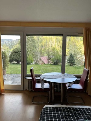 Schöne Wohnung mit Ausblick und Gartensitzplatz