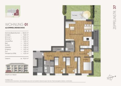 4,5 - Zi. Neubau Erdgeschosswohnung (Whg. 01)