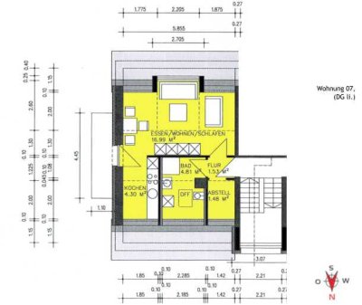 Attraktive 1-Zimmer-Dachgeschosswohnung in Velden