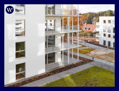 NEUBAU-Erstbezug: 4 Zimmer, große Eck-Terrasse zum Innenhof, Einbauküche, Gäste-WC, modernes Bad