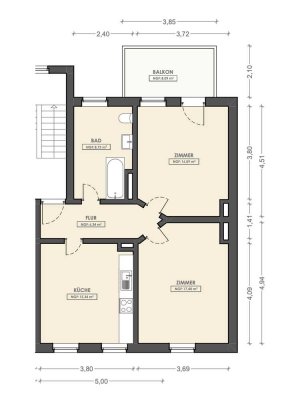 Frisch saniert mit Balkon & Dachboden