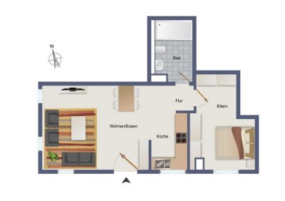 Moderne, gemütliche Erdgeschosswohnung in Unterensingen