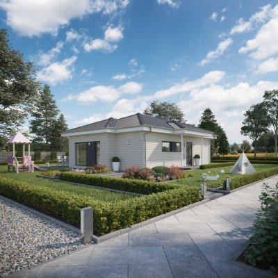 Bungalow mit 82 qm - klein, fein und genau richtig für deinen Start ins Eigenheim, inkl. Bauvollkask