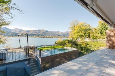 UNIQUE LAKE VIEW!Gartenmaisonette mit eigenem Pool und privatem Steg in St. Wolfgang