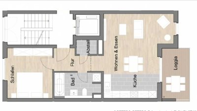 Exklusive, neuwertige 2-Zimmer-Wohnung mit mit Balkon und EBK