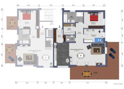 Neubau: charmante 3,5-Zimmer-Wohnung mit großem Balkon