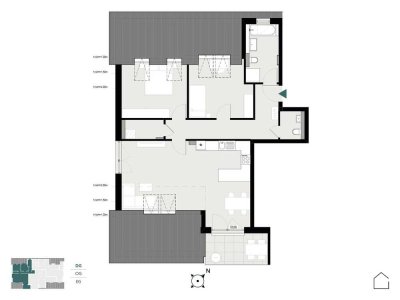 Moderne 3-Zimmer Wohnung | EH 40 mit QNG | 5% SONDER- + 5% degr. Abschreibung + 150.000€ KfW *