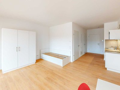 Teilmöbliertes 1-Zimmer-Apartment mit Einbauküche und Balkon