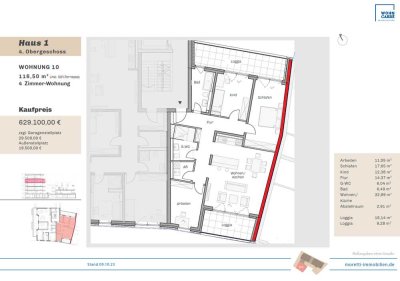 4-Zimmer Wohnung mit zwei Loggien