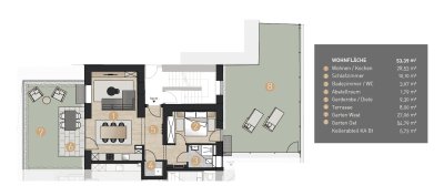 2-Zimmer-Wohnung mit 90m² Garten in Pradl